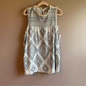 Anthropologie embroidered top xs
